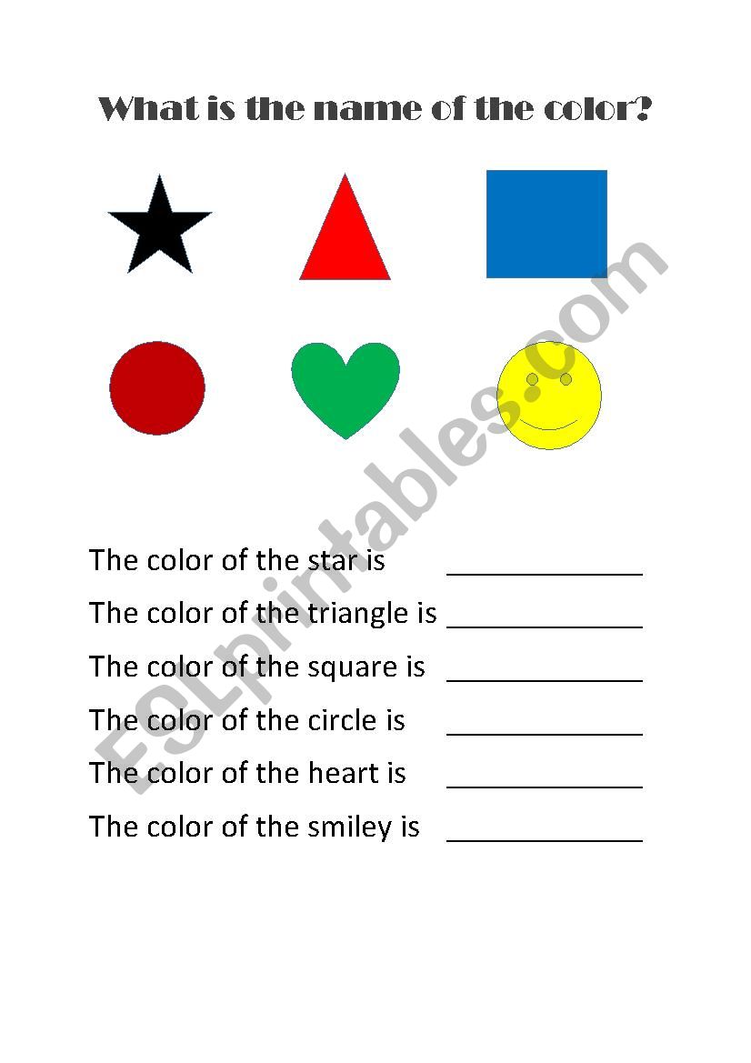 What is the name of the color worksheet
