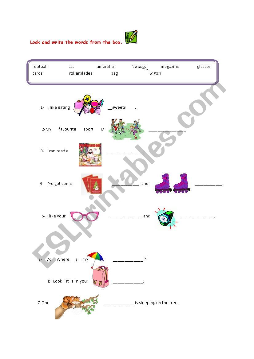 vocabuary worksheet