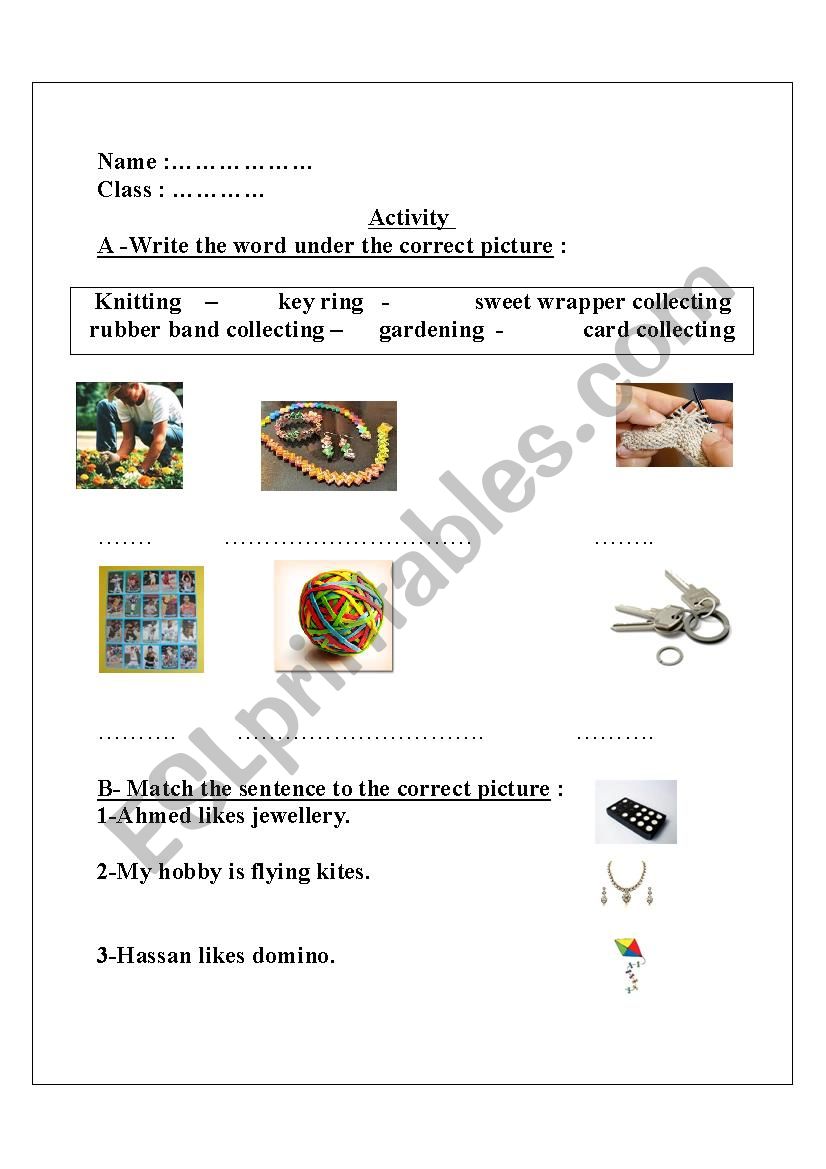 comparative worksheet