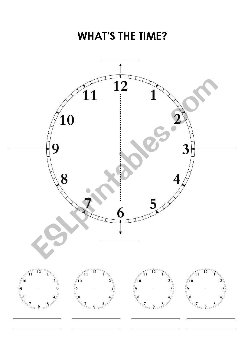 What´s the time? - ESL worksheet by mvilal