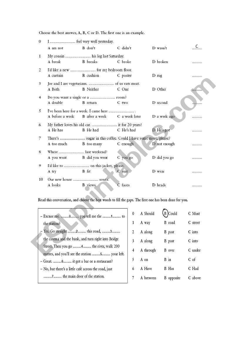 Test worksheet