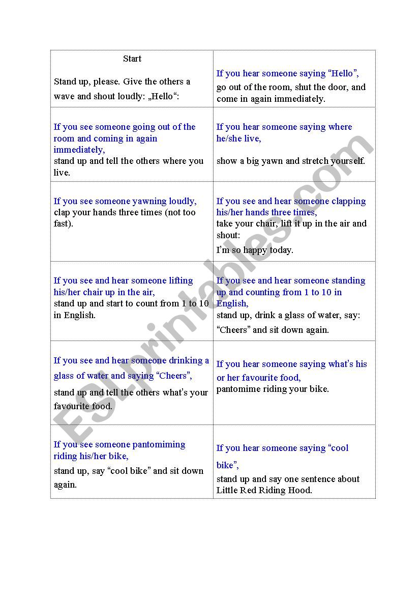 Chain letter activity worksheet