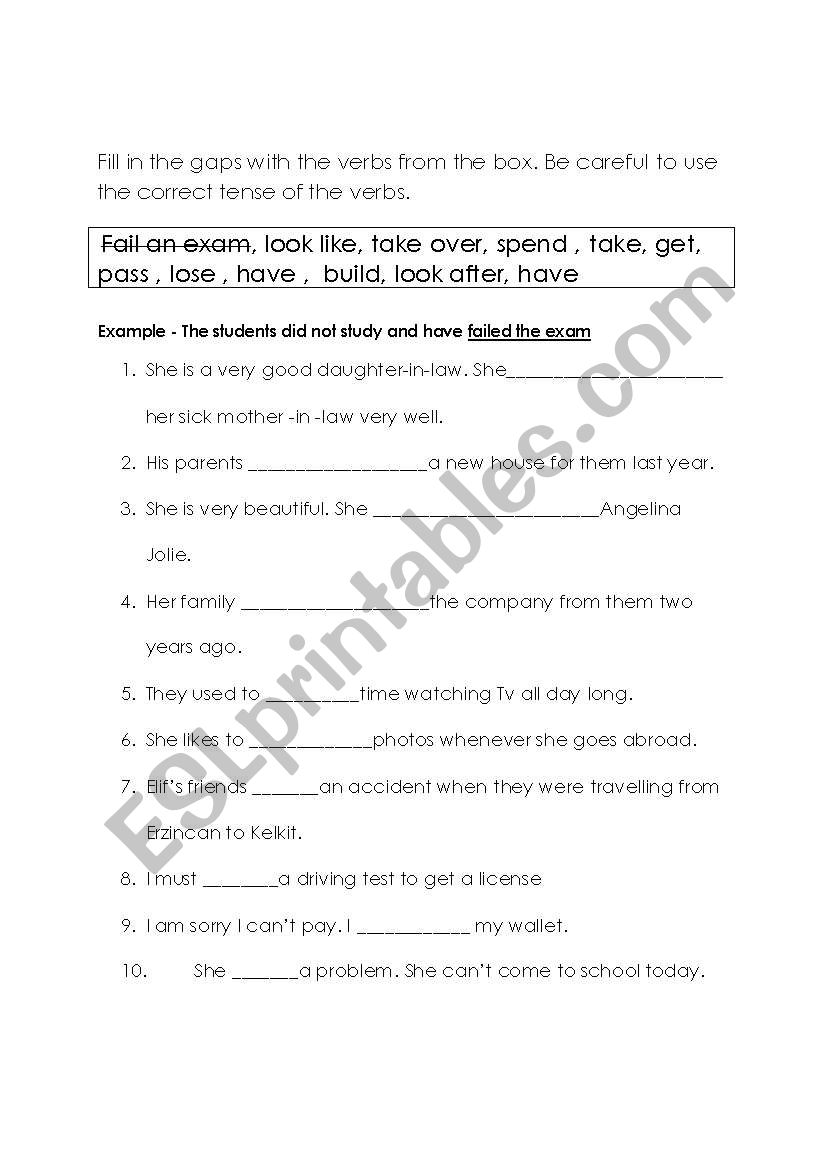 Practice worksheet