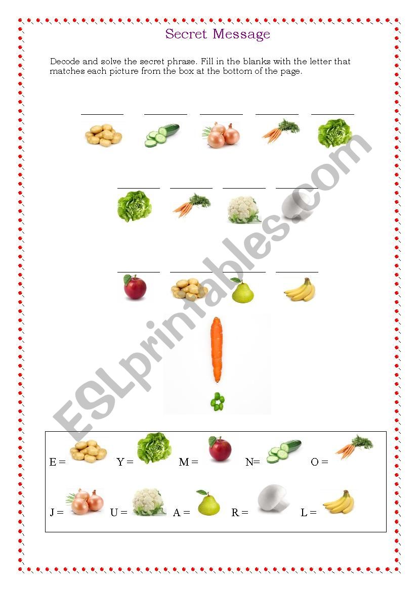 Food exercises part 3 worksheet