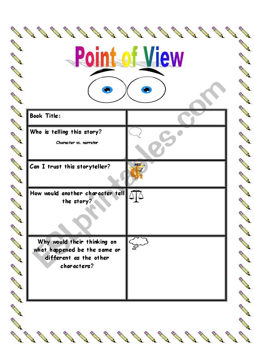 Point Of View Chart Printable