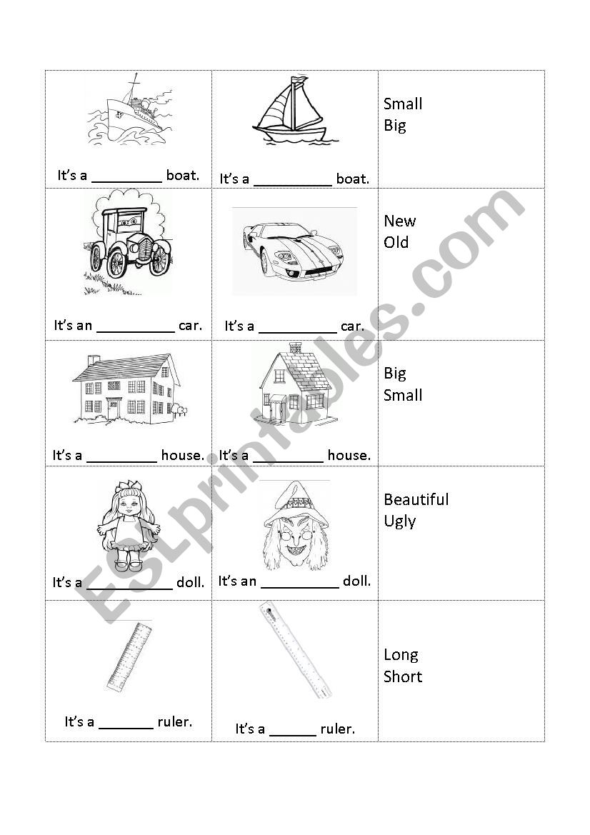 Adjectives worksheet