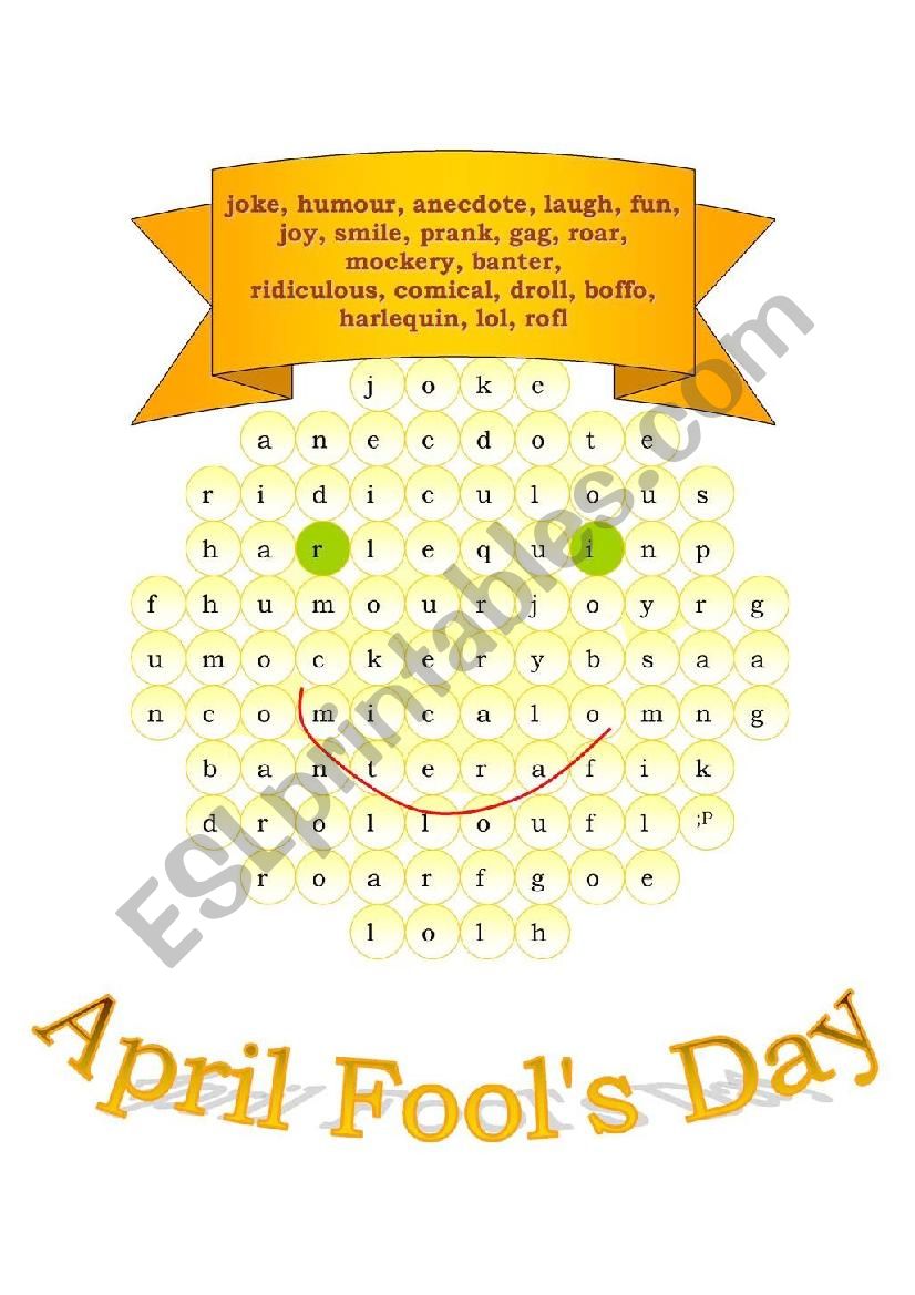 April Fool´s Day - ESL worksheet by Sonn