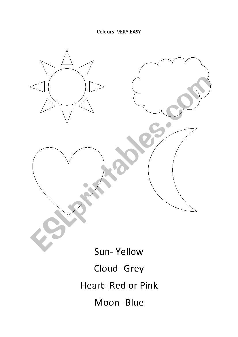 Colours  worksheet