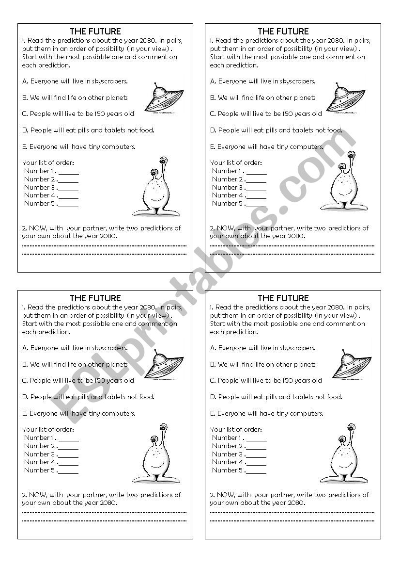 will predictions worksheet