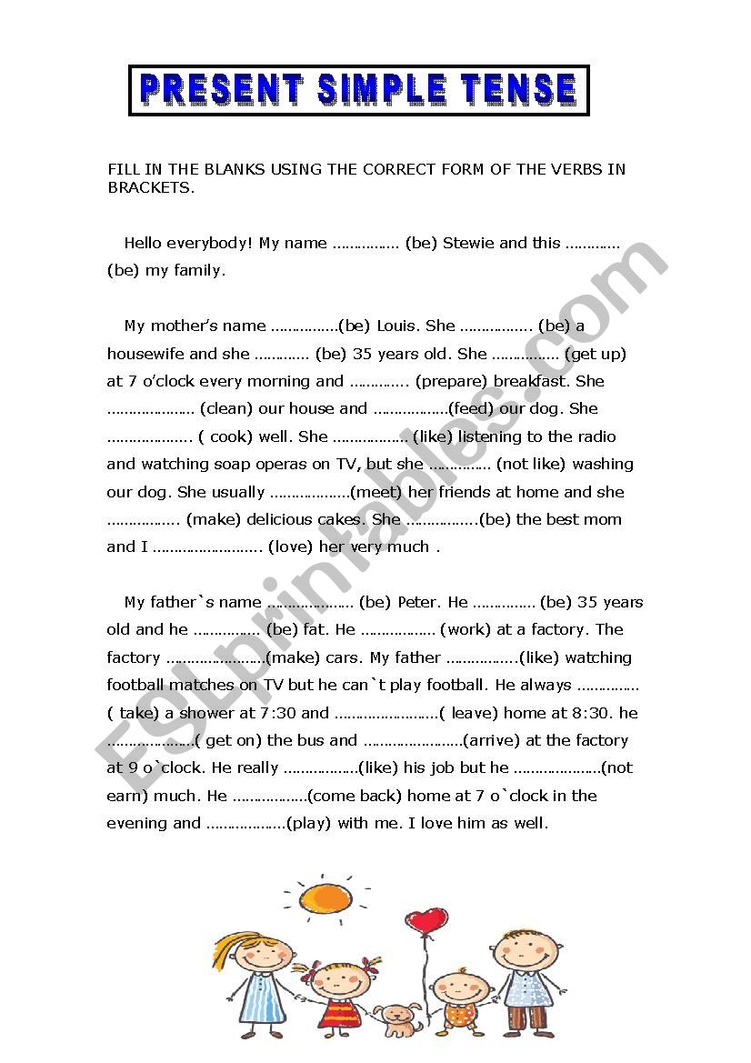 present simple worksheet