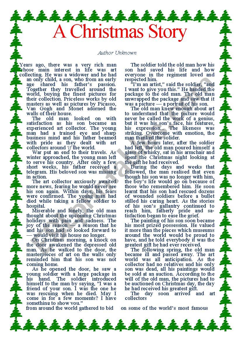 Christmas Story Printable Free