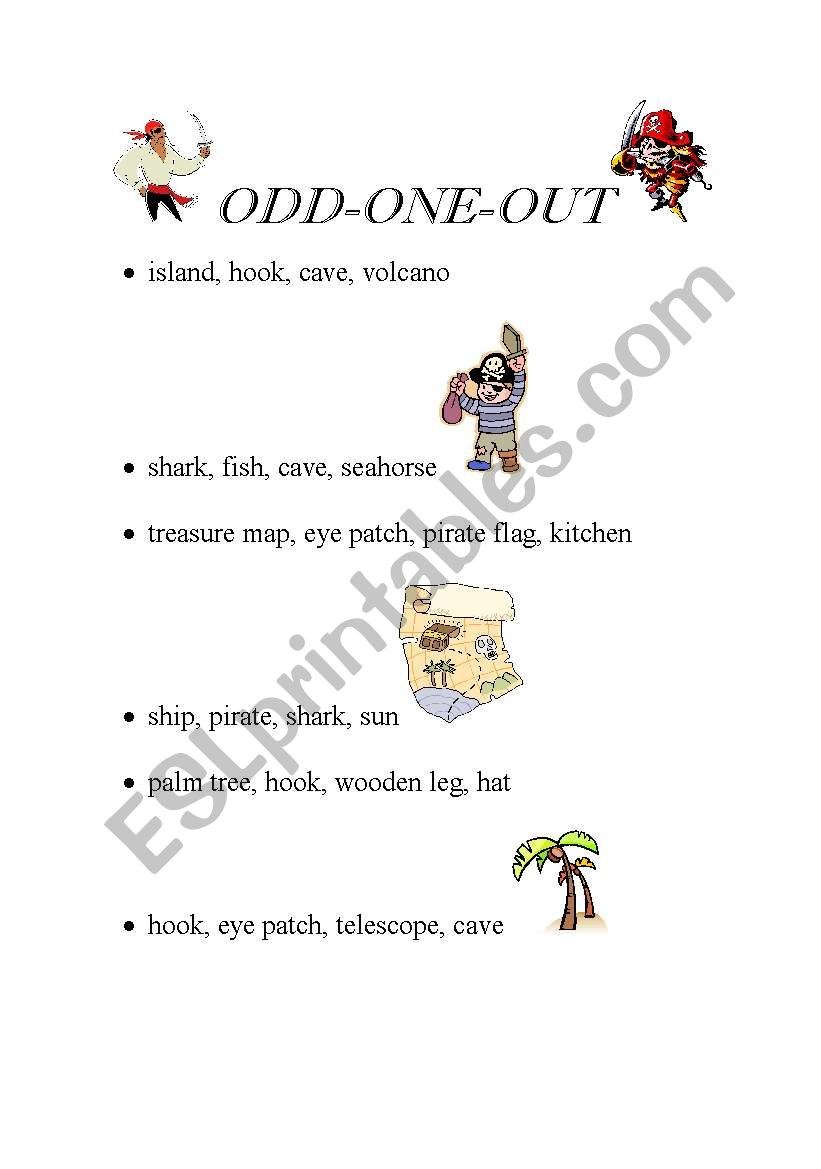 Pirates worksheet