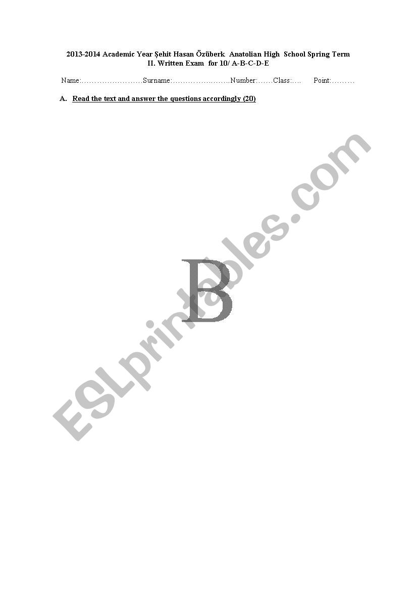 a-revision-paper-for-the-a-1-and-a2-esl-worksheet-by-eflon