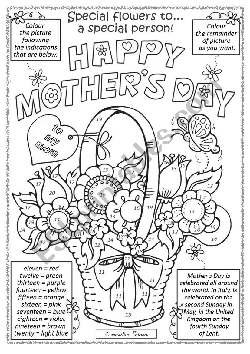 Mother s Day Activity ESL Worksheet By Chiaretta