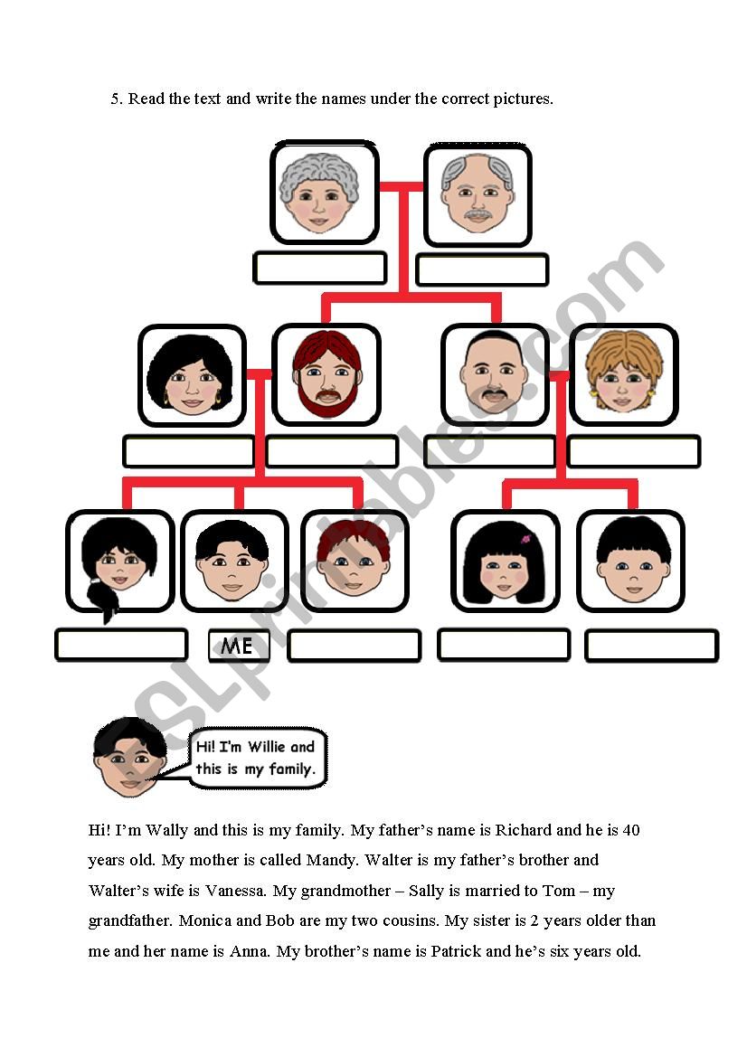 worksheets-family-tree
