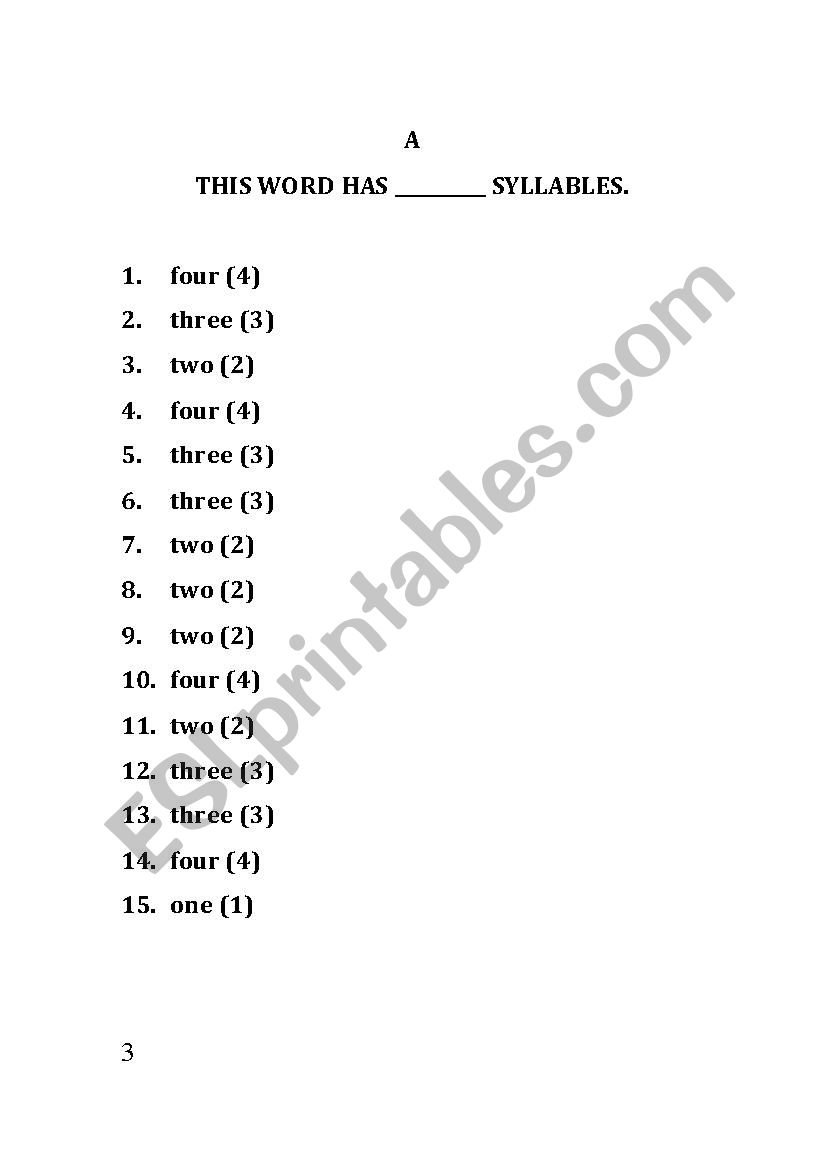 Vocabulary Review Game worksheet