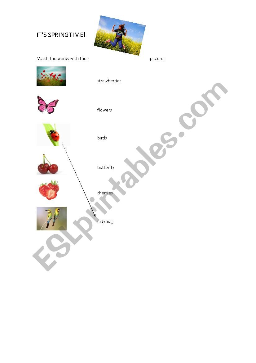 SPRINGTIME VOCABULARY worksheet