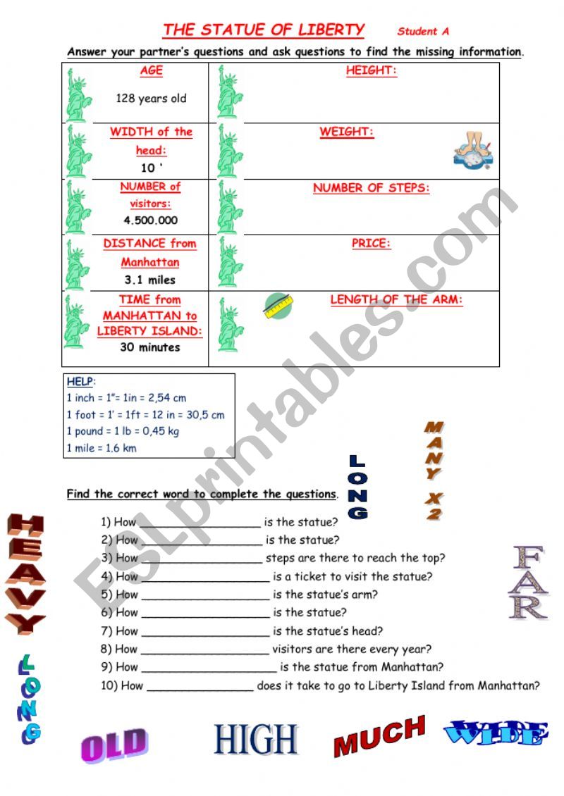 Questions HOW + Adjective worksheet