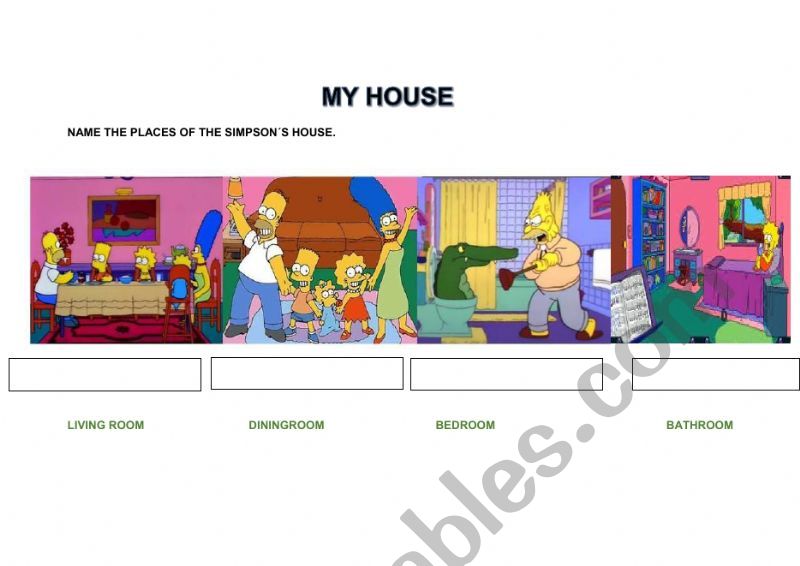 my house worksheet