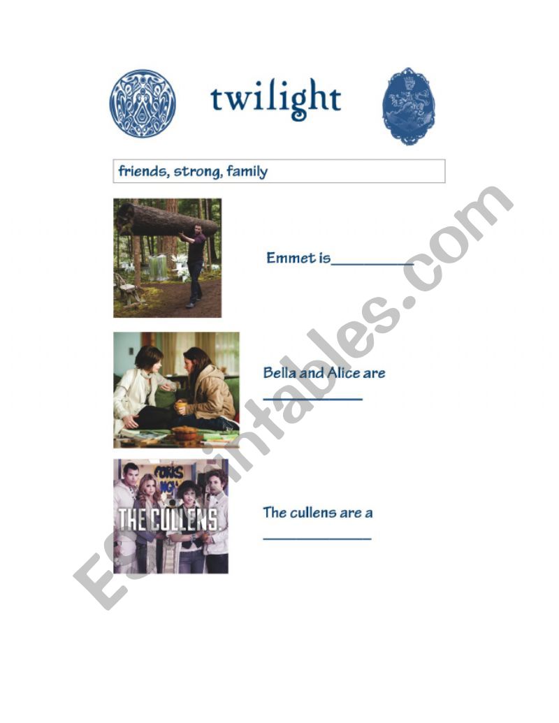 Twilight To Be 1 worksheet