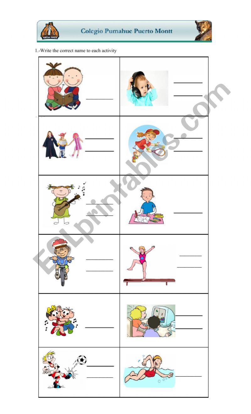 Indoor/Outdoor worksheet