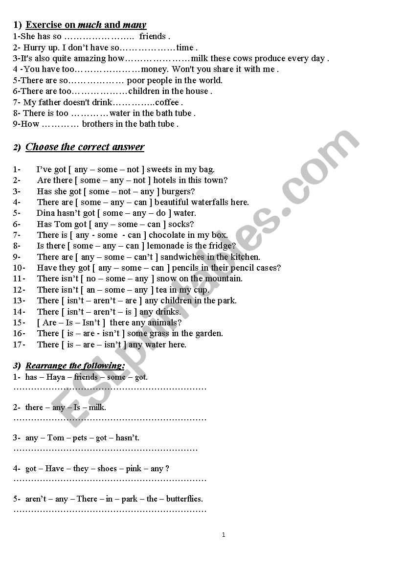 Countables and uncountabes worksheet