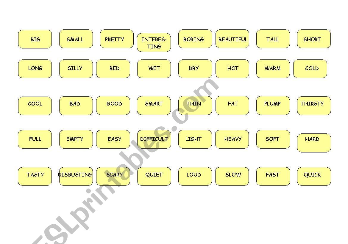 Adjectives - part 2 worksheet