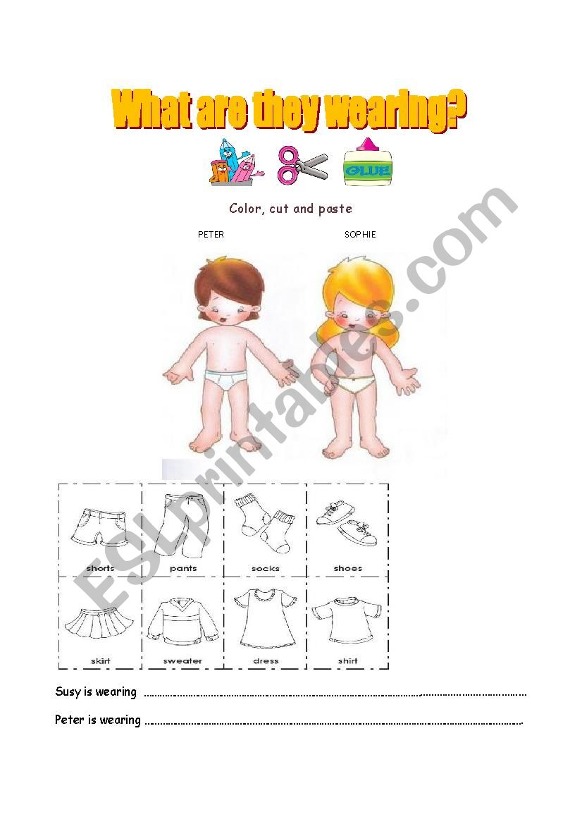 What are they wearing? worksheet