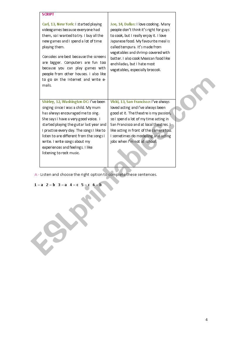English Test Esl Worksheet By Yessica045 - 