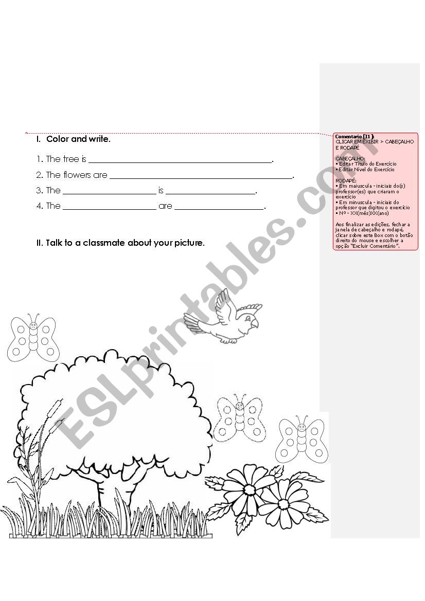 Nature + prepositions 1 worksheet