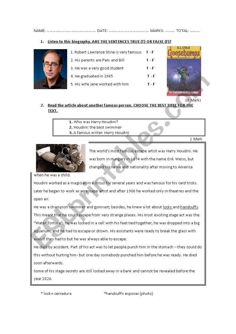 Test worksheet