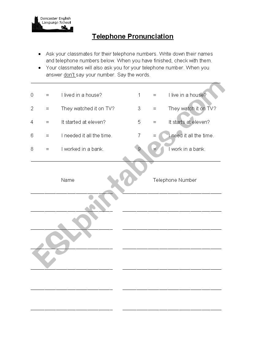 ed endings connected speech worksheet