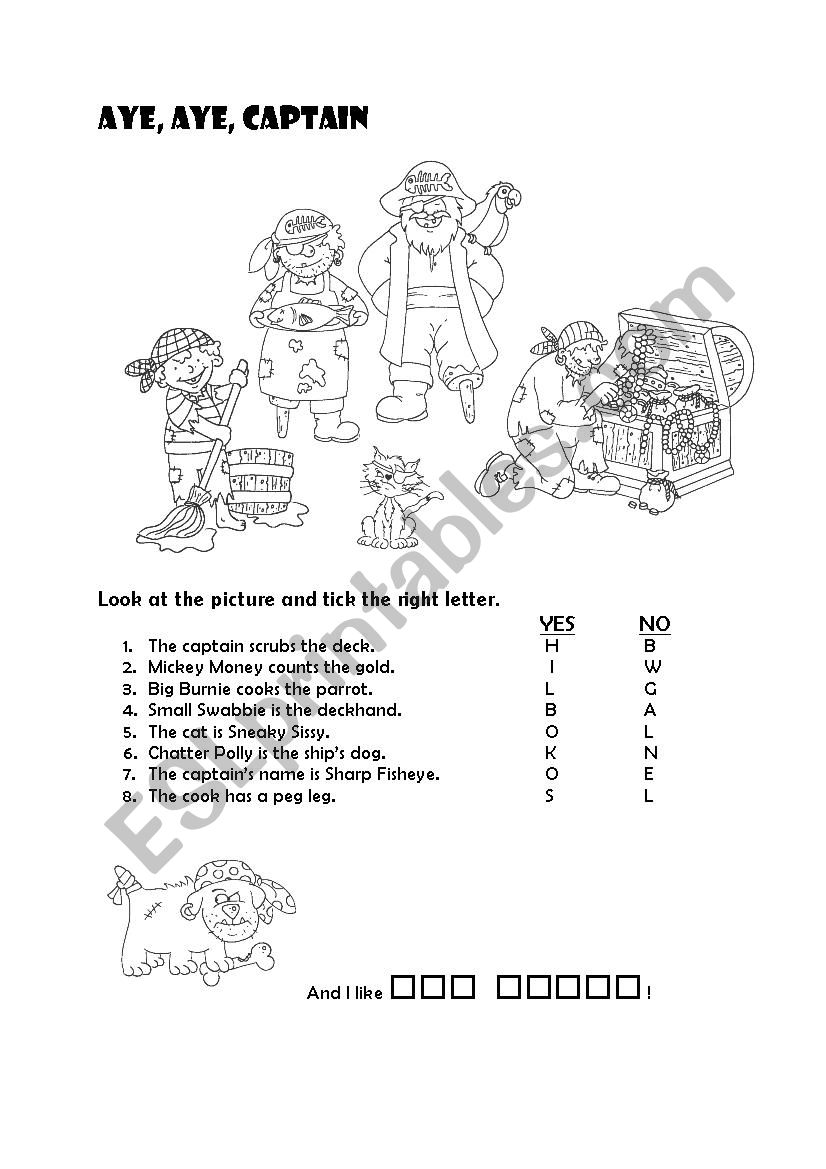 Watch out, Pirates about (13) worksheet