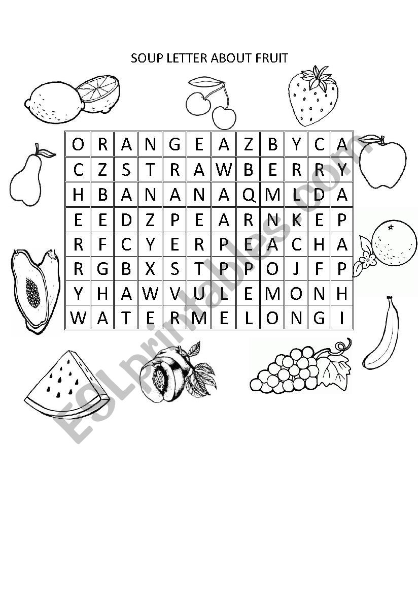 fruit esl worksheet by danyleo