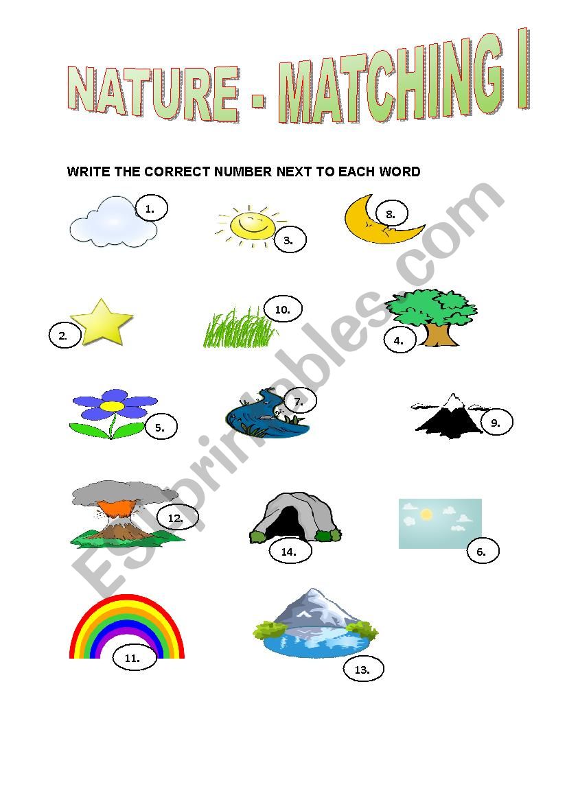 Nature I - worksheet worksheet