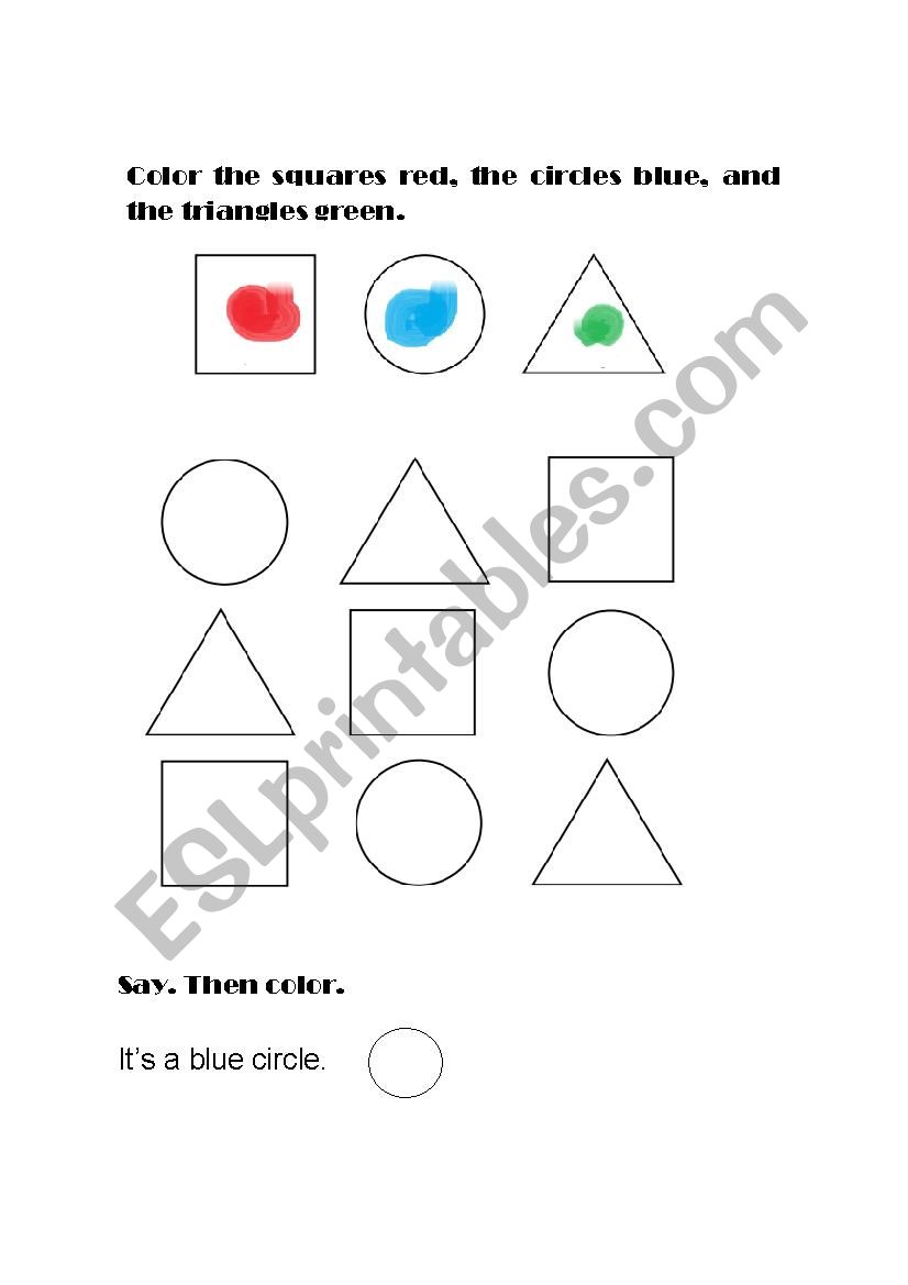 Shapes worksheet