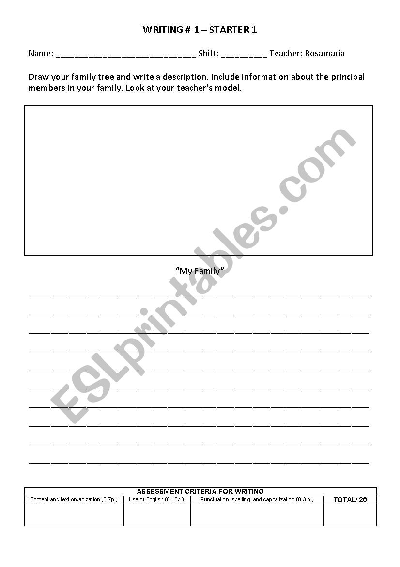 writing sheet worksheet