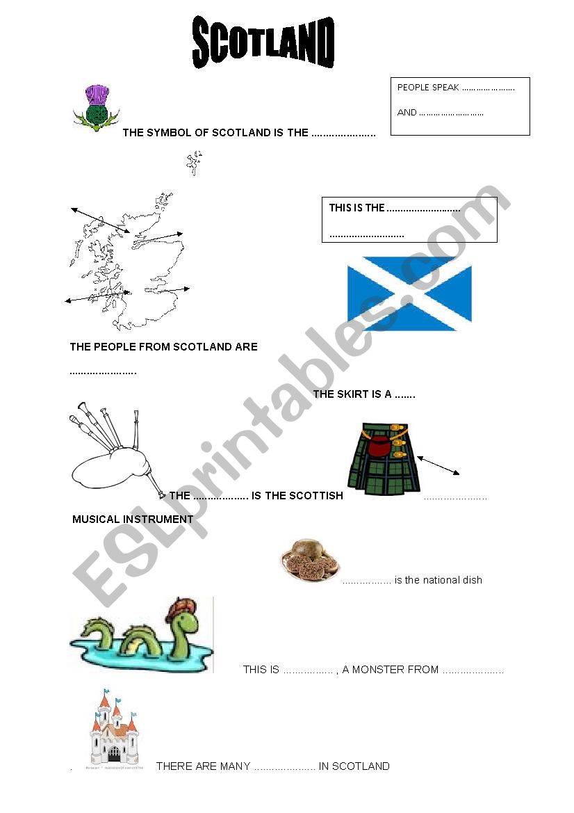 SCOTLAND ESL Worksheet By FABMUL