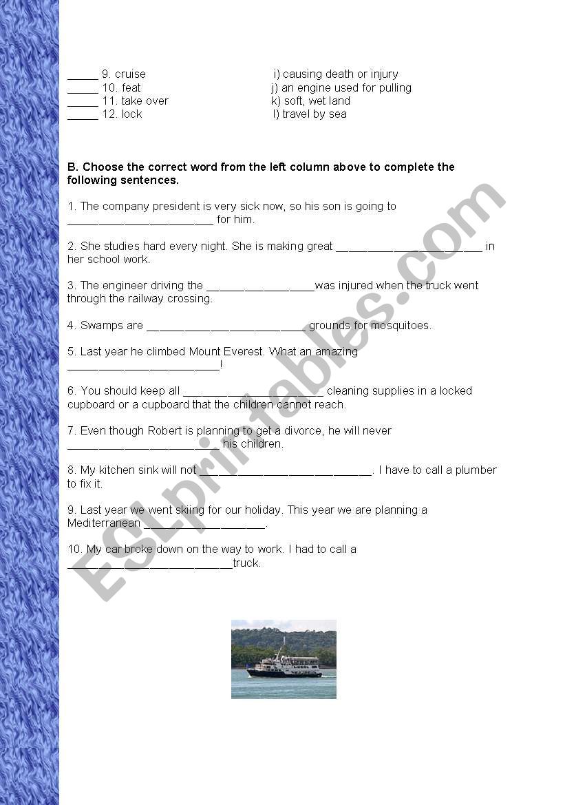 The Panama Canal Esl Worksheet By Renca