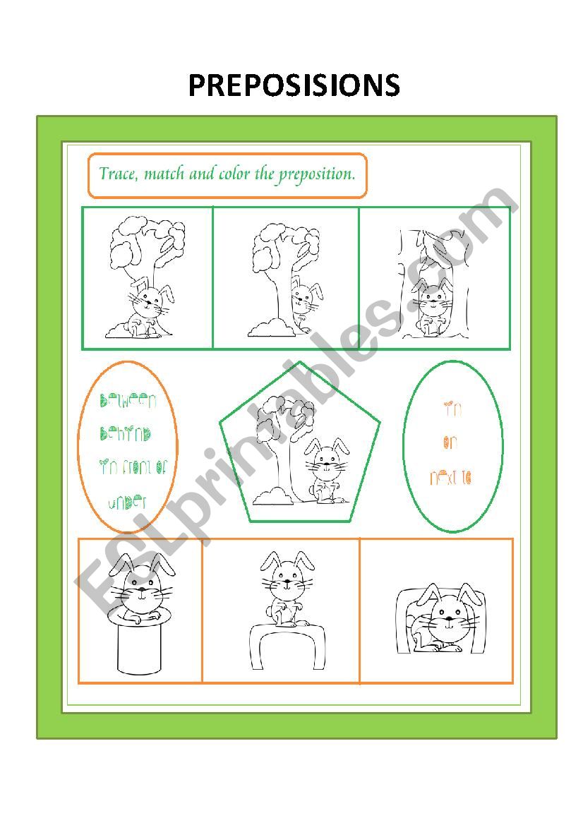 Prepositions worksheet