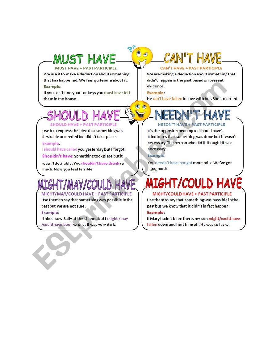 Modals (rules) worksheet