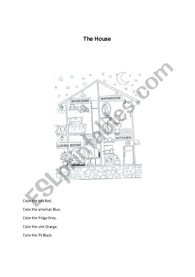 The House printable worksheet worksheet