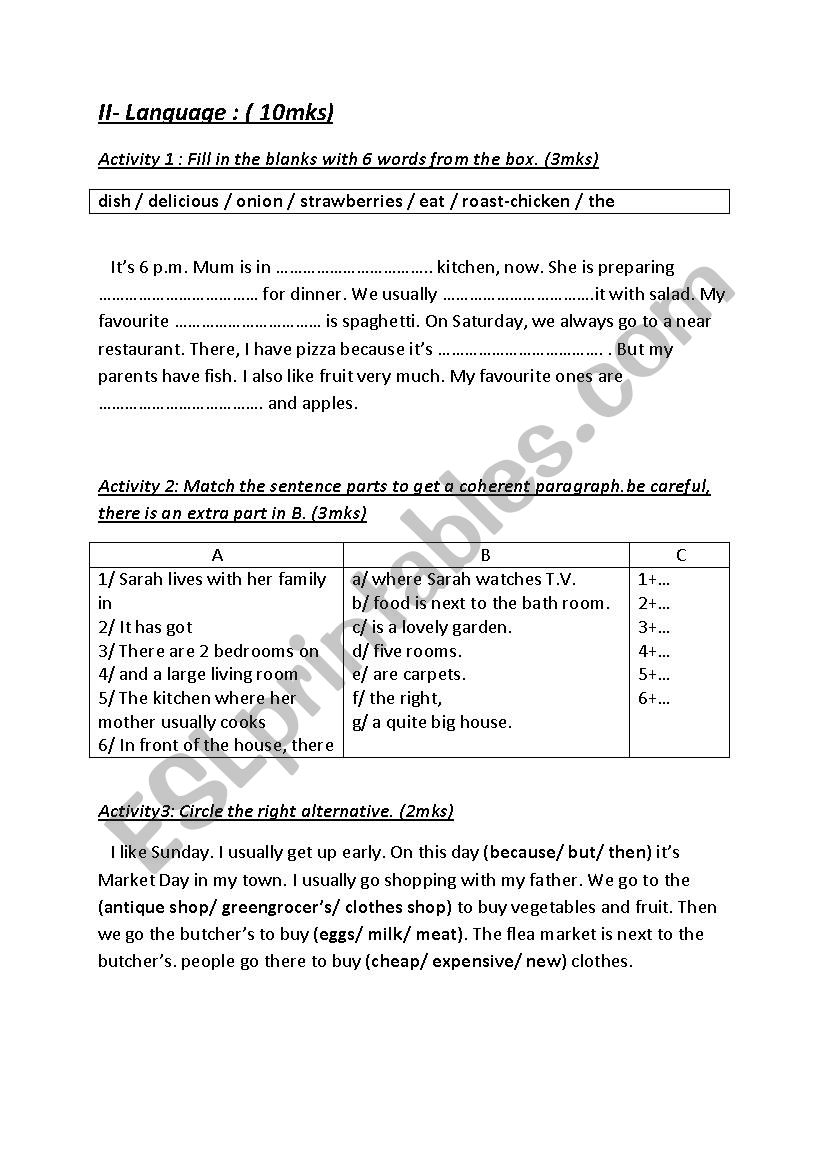 activities for beginners worksheet