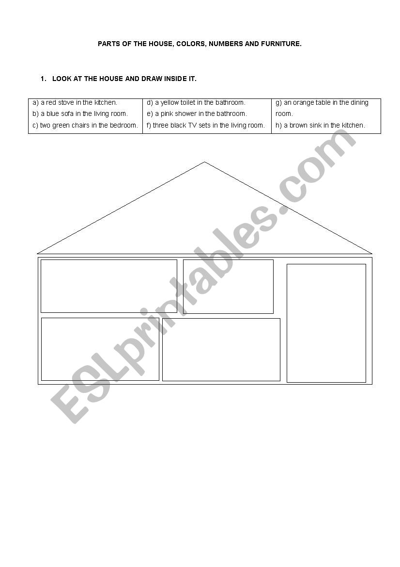 My house worksheet