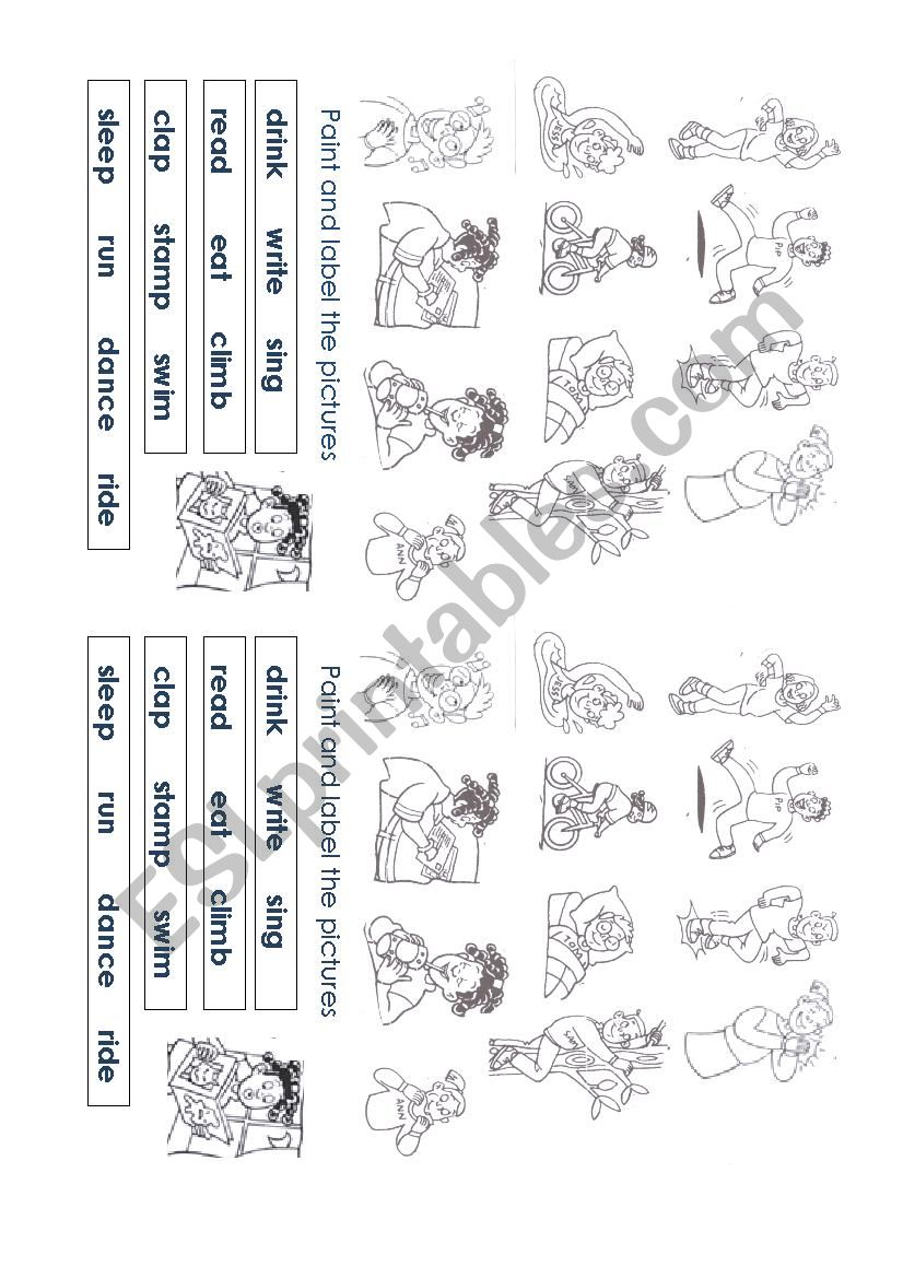  label actions worksheet