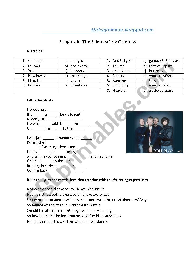 The Scientist - Inversions worksheet