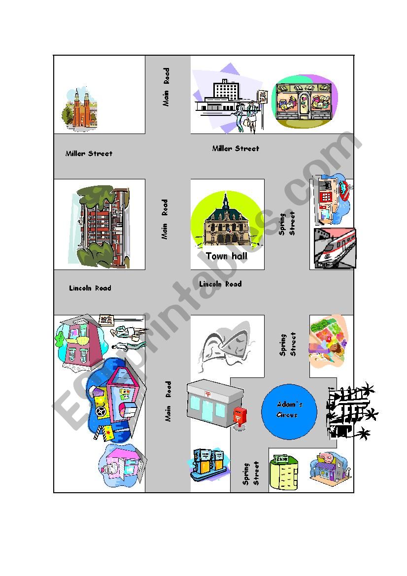 Prepositions of Places - ESL worksheet by BecoQuito