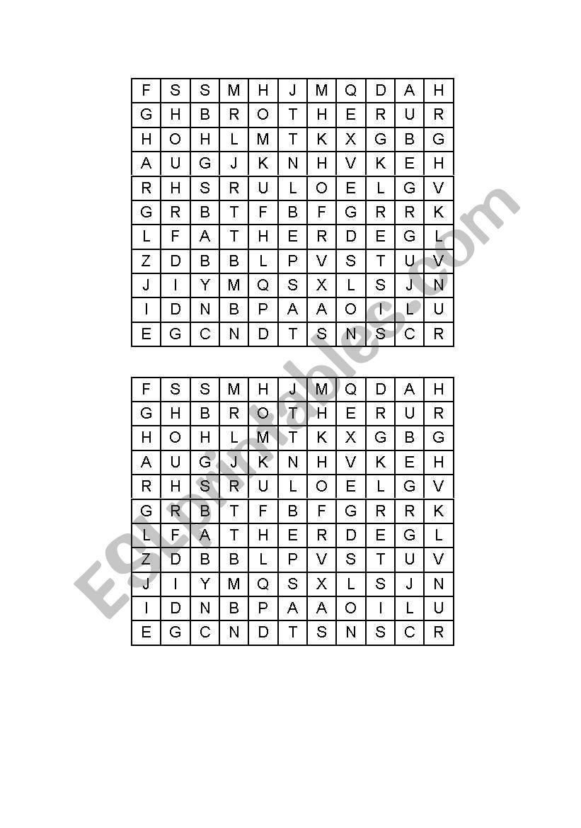 CROSSWORD worksheet