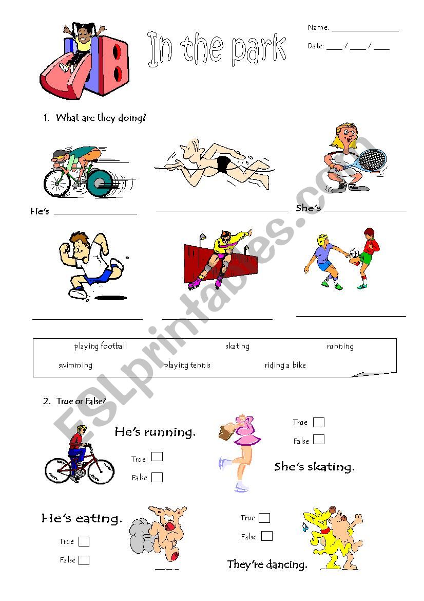 Present Continuous worksheet