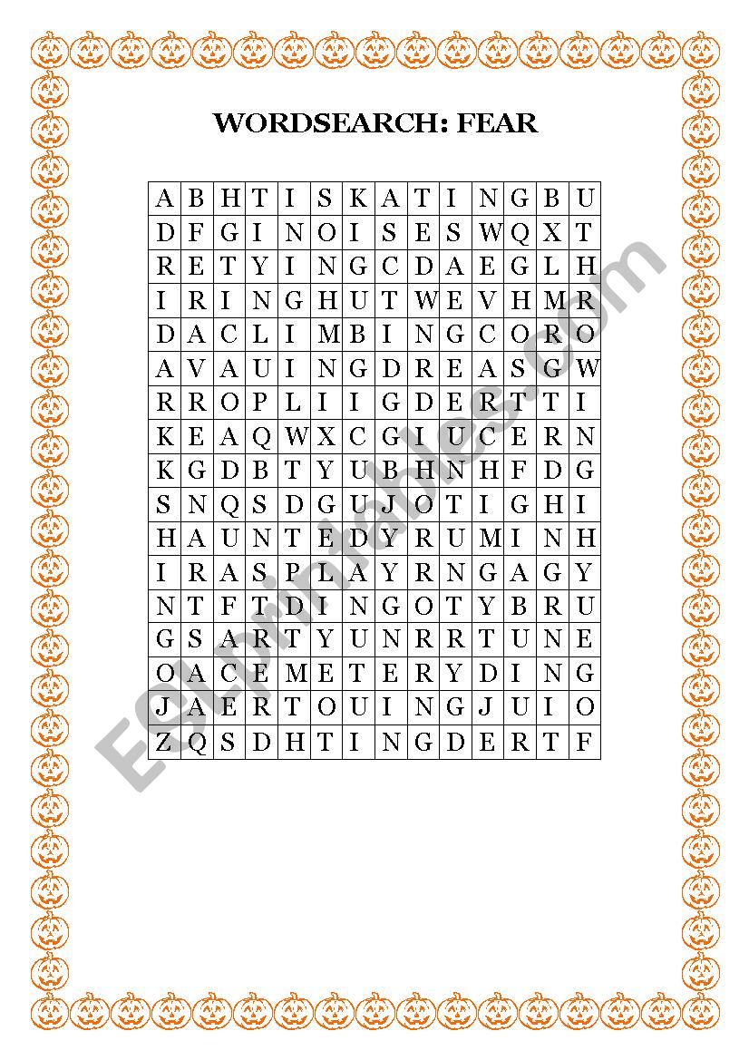 HALLOWEEN WORDSEARCH worksheet